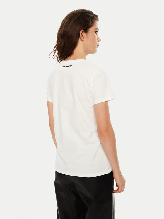 KARL LAGERFELD KARL LAGERFELD Majica A1W17124 Bela Regular Fit