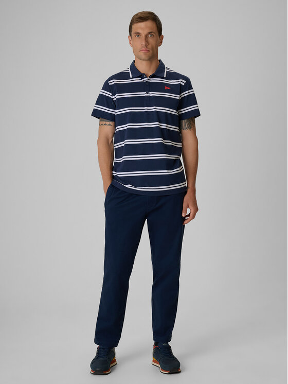 4F 4F Polo LAKESIDE ESCAPE Granatowy Regular Fit