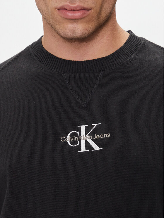 Calvin Klein Jeans Calvin Klein Jeans Svetr Monologo J30J325671 Černá Regular Fit
