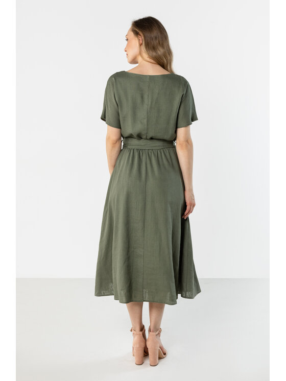 Awama Awama Sukienka letnia A770 Khaki