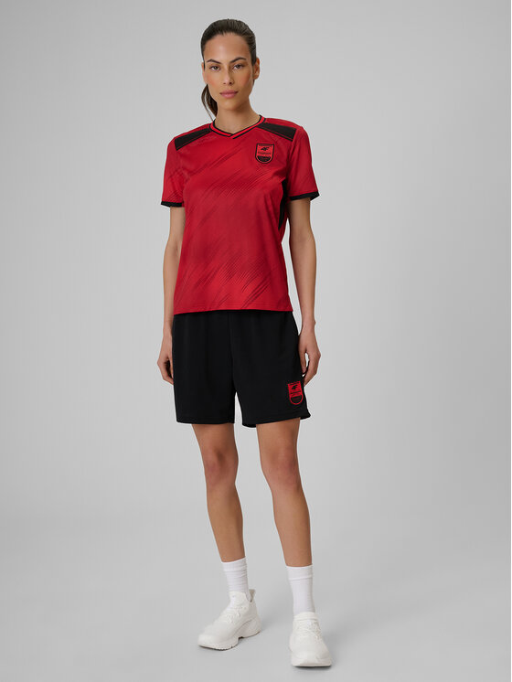 4F 4F Koszulka techniczna FOOTBALL Czerwony Regular Fit