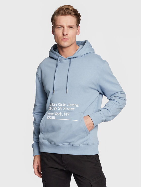 Férfi Pulóver Calvin Klein Jeans, Méret: L, Kék, J30J322519