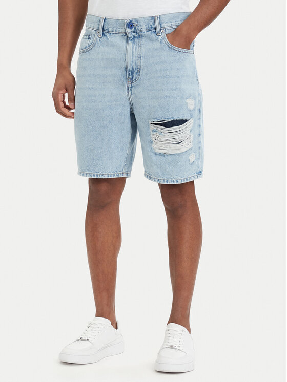 Karl Lagerfeld Jeans Karl Lagerfeld Jeans Pantaloni scurți de blugi B2M10139 Albastru deschis Relaxed Fit