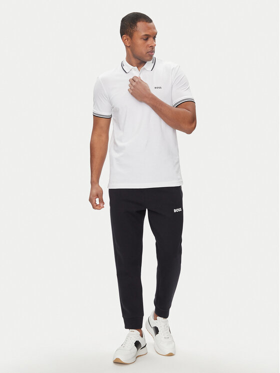 BOSS Boss Polo majica Paul 50506193 Bela Slim Fit