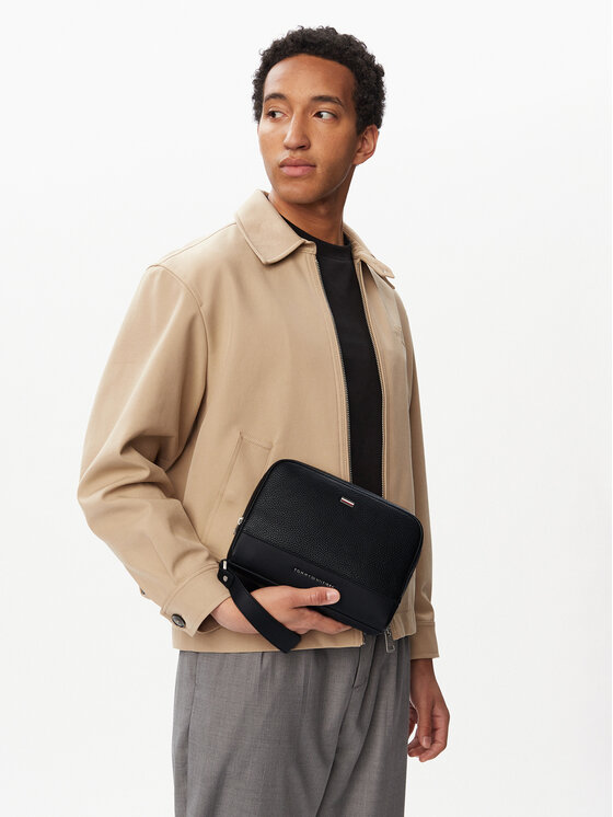 Tommy Hilfiger Geantă crossover Th Central Pouch AM0AM14484 Negru