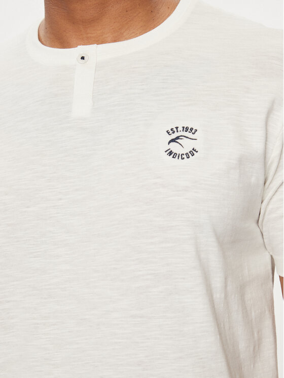 INDICODE INDICODE Тишърт Lunnin 41-040 Бял Regular Fit
