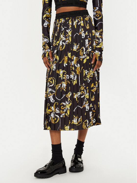 Versace Jeans Couture Versace Jeans Couture Fustă plisată 78HAE805 Negru Regular Fit