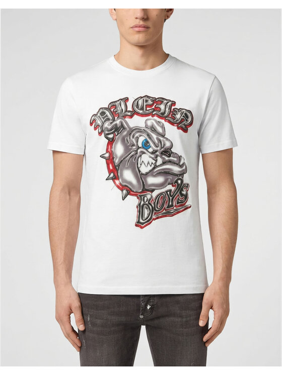 PHILIPP PLEIN PHILIPP PLEIN T-Shirt 31608 Biały Regular Fit
