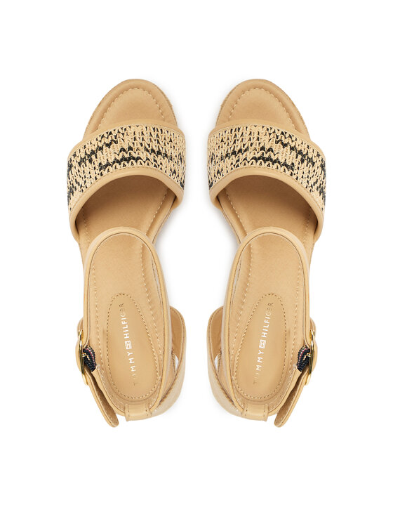 Tommy Hilfiger Tommy Hilfiger Espadryle High Wedge Espad FW0FW09471 Beżowy jasny