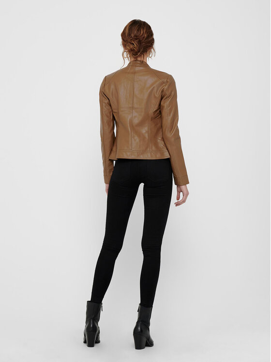 ONLY ONLY Jacke aus Kunstleder Bandit 15081400 Braun Regular Fit