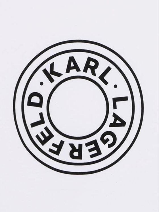 Karl Lagerfeld Kids Karl Lagerfeld Kids Тишърт Z30235 S Бял Regular Fit