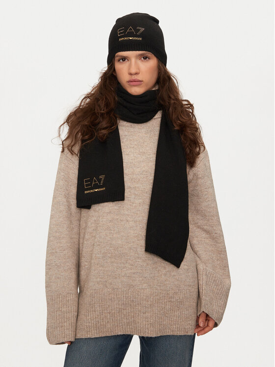 EA7 Emporio Armani EA7 Emporio Armani Komplekti kuuluvad sall ja müts 282000 4F200 00020 Must
