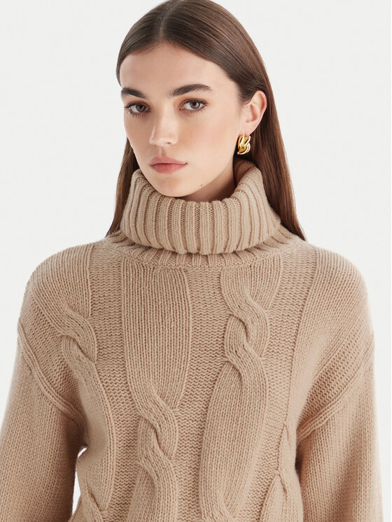 Luisa Spagnoli Luisa Spagnoli Rollkragenpullover Cerema 100250 Beige Regular Fit