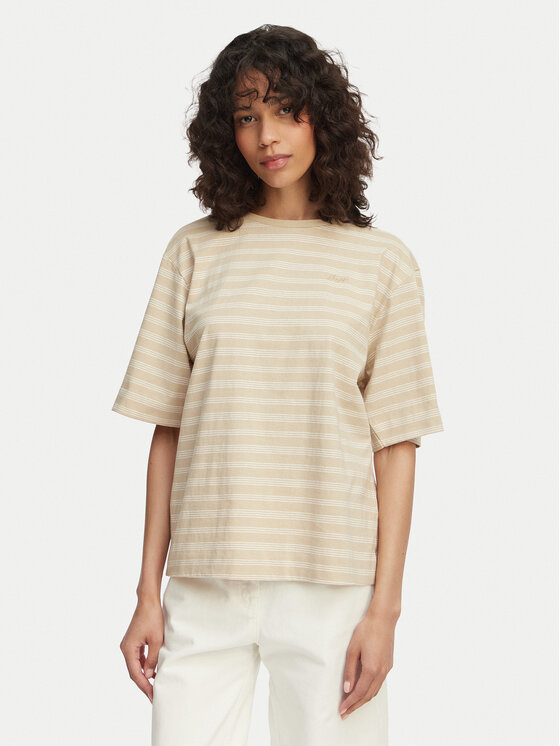 BOSS Tricou Eregular 50562504 Bej deschis Regular Fit