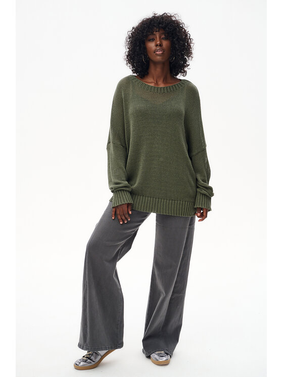 blue shadow blue shadow Sweter Fidżi Khaki Regular Fit