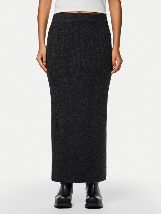 Pieces Puzdrová sukňa Niko 17149631 Sivá Regular Fit