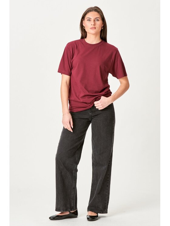 TeeShoppen TeeShoppen T-Shirt 'Oversized Collection' Czerwony Oversize