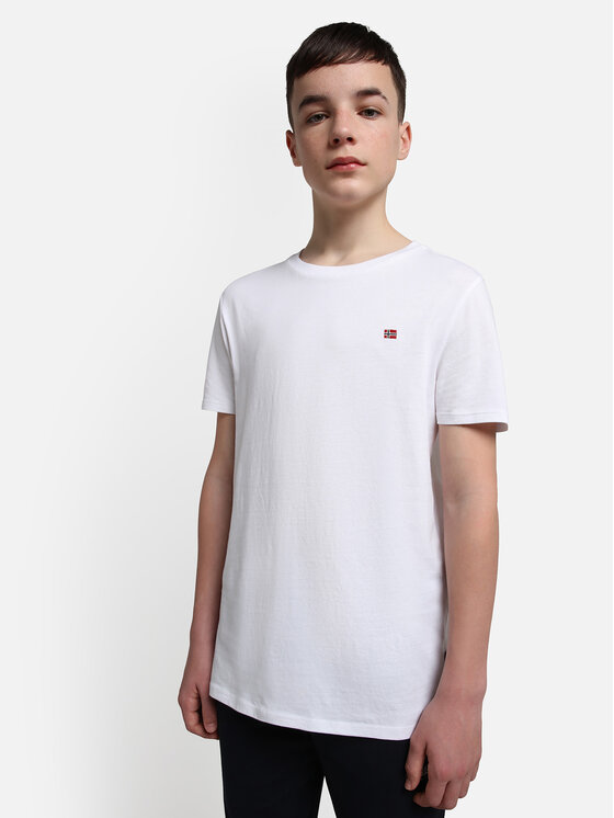 T-Shirt Napapijri, Velikost:16Y, Barva: Bílá, NP0A4GEH D