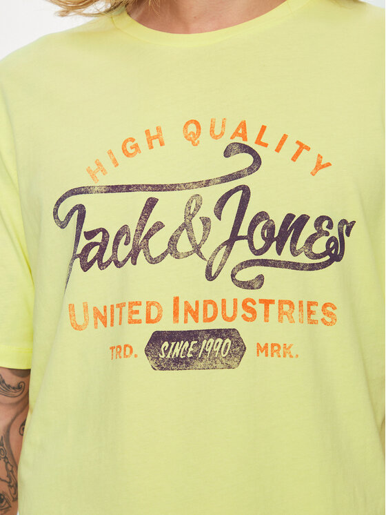 Jack&Jones Jack&Jones T-shirt Jprblulouie 12259674 Žuta Regular Fit