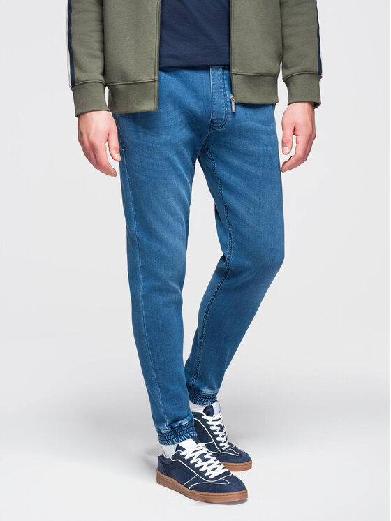 Ombre Ombre Joggery OM-PADJ-0242 Niebieski Jogger Fit
