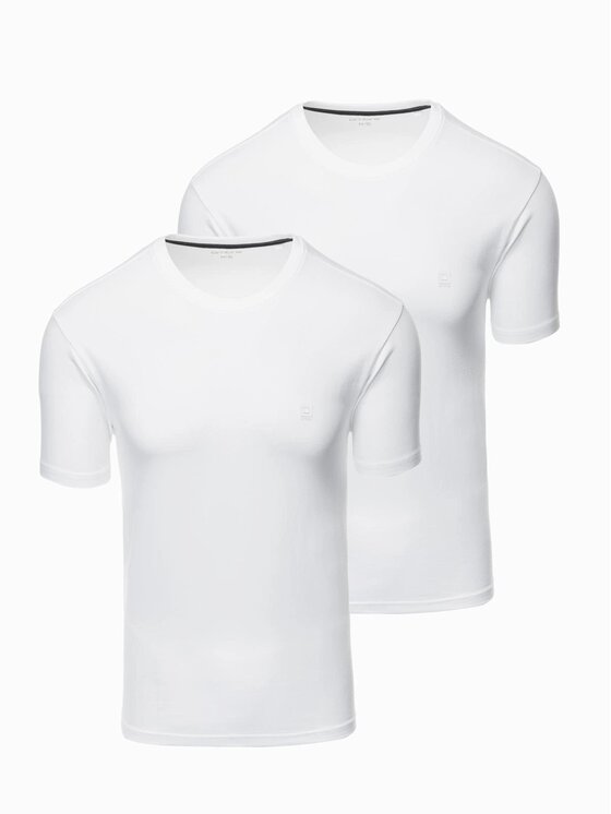 Ombre Ombre Komplet t-shirtów Z101 Biały Slim Fit