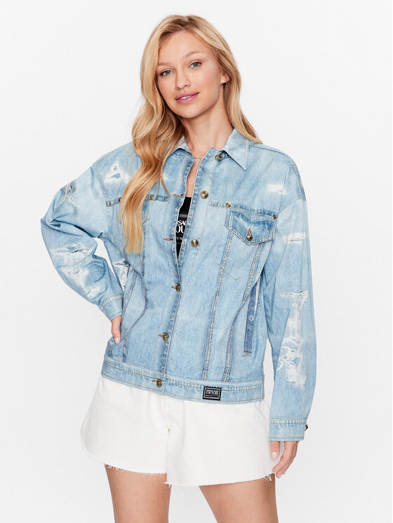 Versace Jeans Couture Jeans jakna 74HAS44P Modra Regular Fit