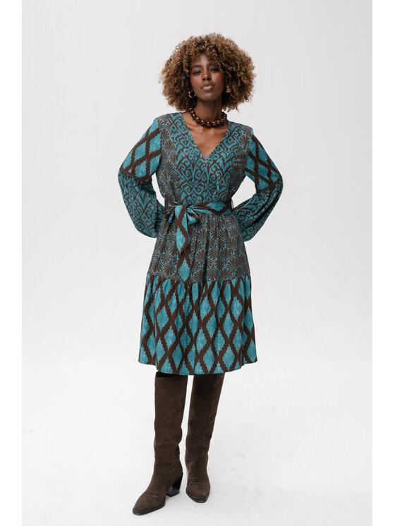 blue shadow blue shadow Sukienka codzienna Elsa Turkusowy Regular Fit