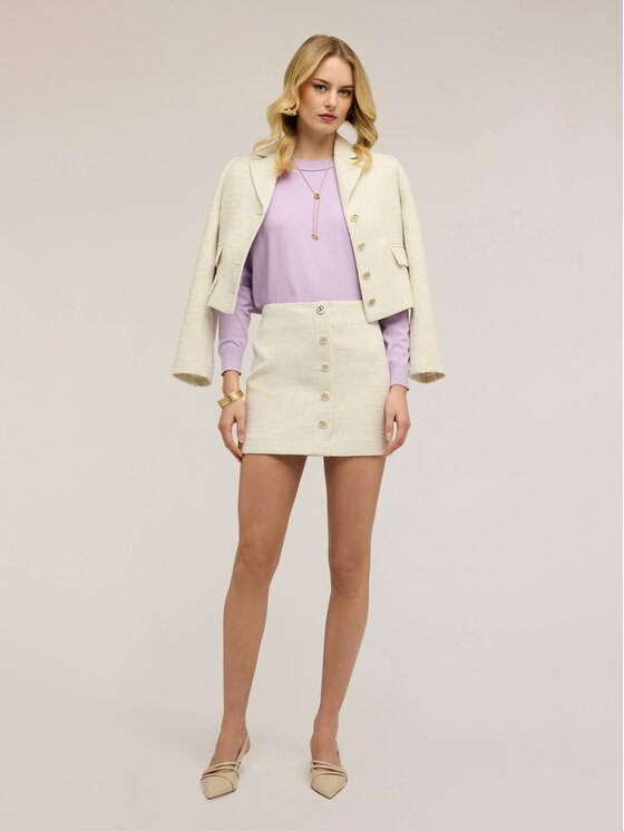 Motivi Motivi Minigonna 1017Q001181N002 Crema Regular Fit