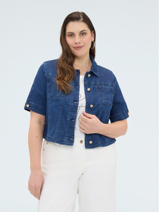 Fiorella Rubino Fiorella Rubino Giacca di transizione R404T001306N034 Blu Boxy Fit