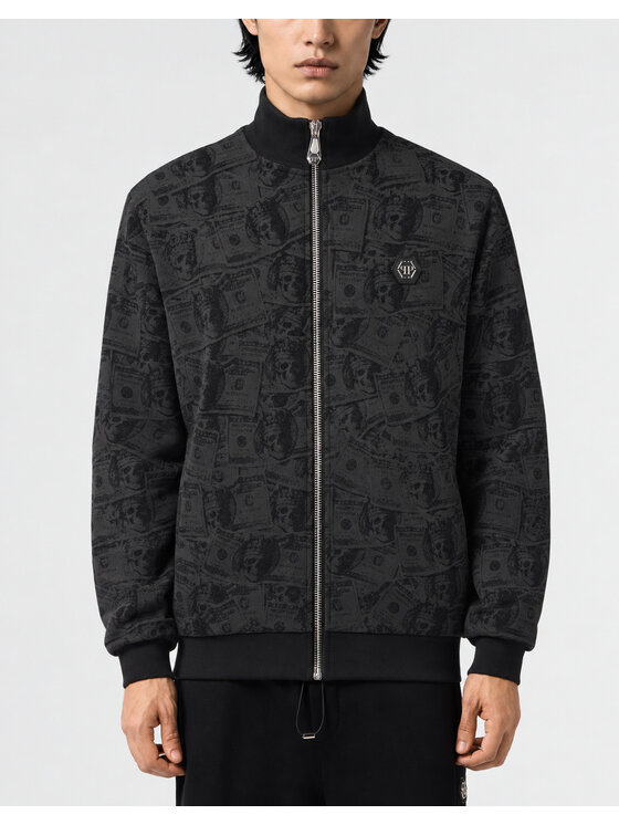 PHILIPP PLEIN PHILIPP PLEIN Bežecká bunda 31094 Čierna Jegging Fit