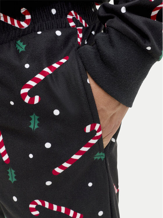 Jack & Jones Jack & Jones Pijama Tristan 12285375 Negru Loose Fit