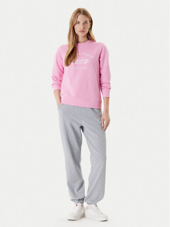 Tommy Jeans Tommy Jeans Majica dugih rukava Essential DW0DW20942 Ružičasta Regular Fit