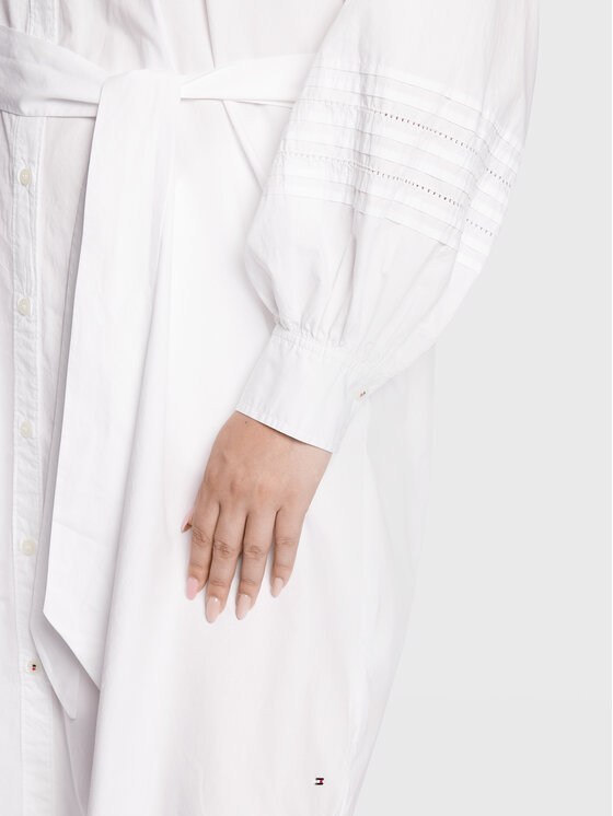 Vestito chemisier WW0WW35367 Bianco Regular Fit