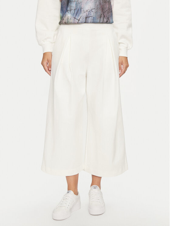 Deha Culottes nohavice D12676 Écru Loose Fit