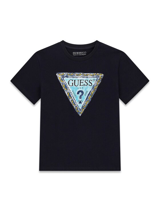 Guess Guess Tričko L6GI00 K8HM4 Tmavomodrá Regular Fit
