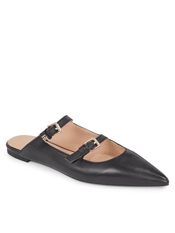 Tommy Hilfiger Tommy Hilfiger Plätud Th Pointy Leather Mule FW0FW07722 Must