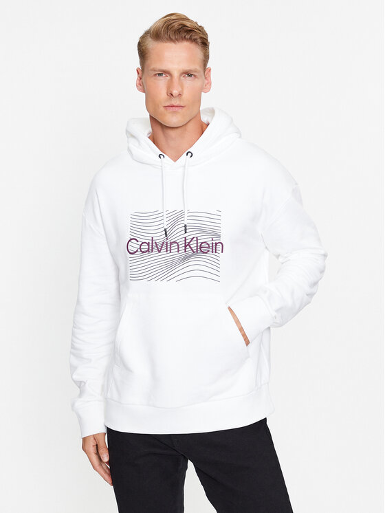 Calvin Klein Jopa Wave Lines Hero K10K112774 Bela Regular Fit