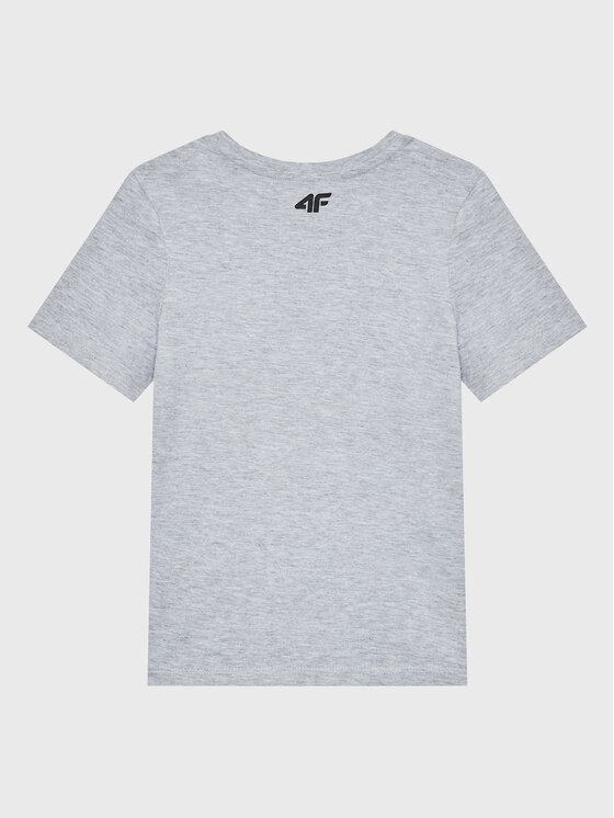 4F 4F T-shirt HJZ22-JTSM002 Grigio Regular Fit