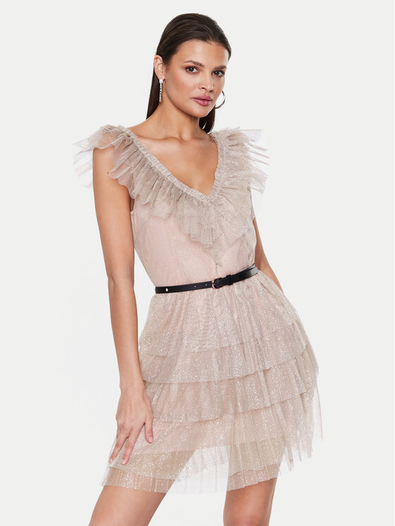 Liu Jo Liu Jo Kokteiļkleita WA3322 J4502 Bēšs Regular Fit