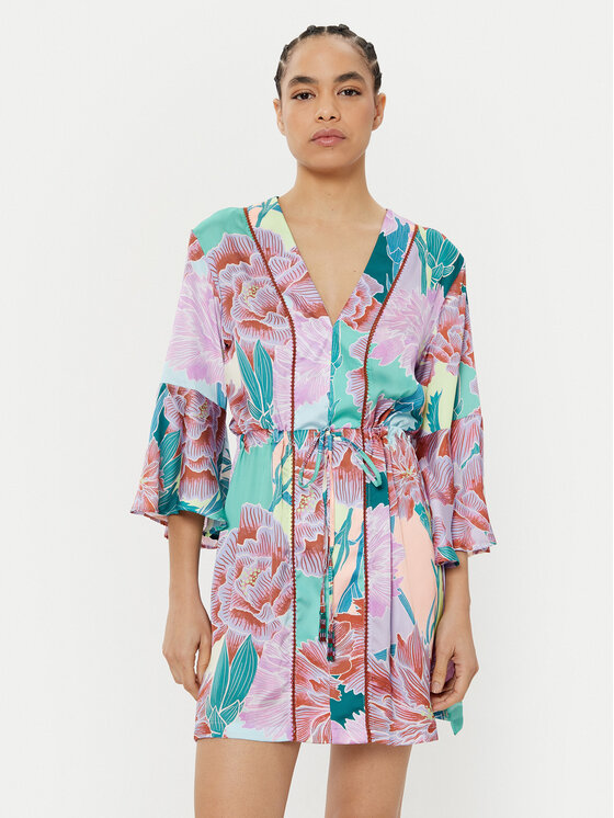 Maaji Maaji Ljetna haljina Japanese Eden PT2472CPO003 Ljubičasta Regular Fit