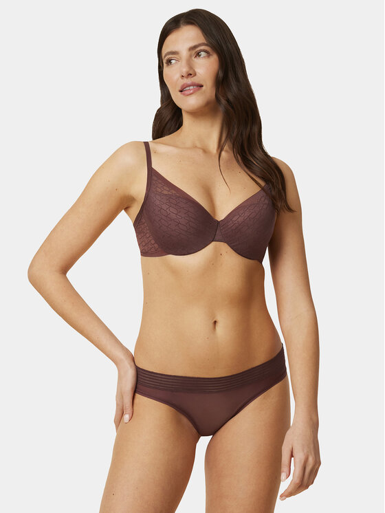Triumph Triumph Figi klasyczne Tempting Sheer Highleg Tai 10215956 Brązowy