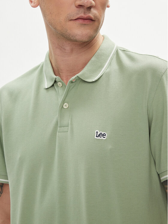 Lee Lee Polo 112349953 Zielony Regular Fit