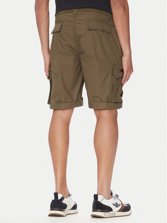 Aeronautica Militare Aeronautica Militare Szövet rövidnadrág 251BE250CT3501 Khaki Regular Fit