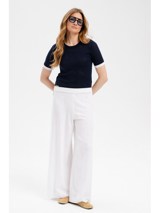 blue shadow blue shadow Bluzka Motia Niebieski Regular Fit