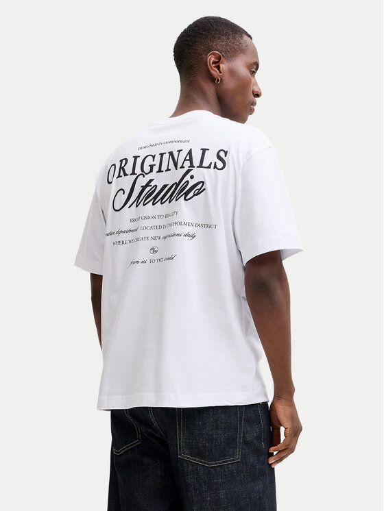 Jack & Jones Jack & Jones Tričko Norrebro Typo 12282898 Biela Regular Fit