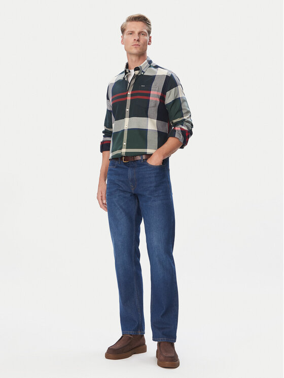 Barbour Barbour Cămașă Dunoon Tartan MSH4980TN57 Verde închis Tailored Fit