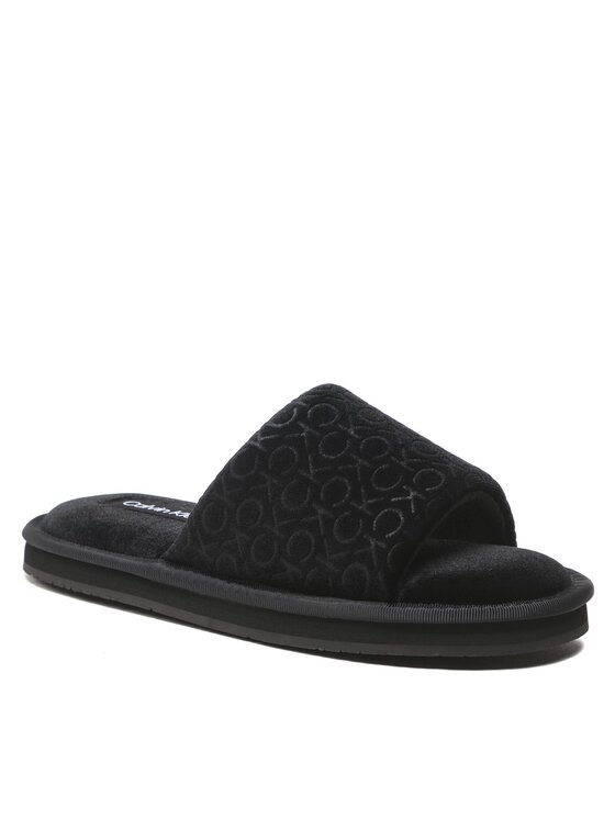 Calvin Klein Copati Slipper Flatform Sandal Vel HW0HW01540 Črna