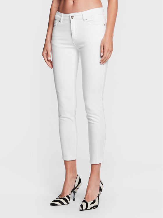 Fracomina Blugi FP23SV8000W50101 Alb Skinny Fit