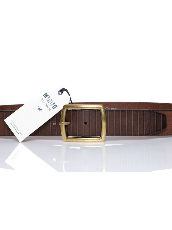 Mustang Mustang Pasek Męski BELT Brązowy