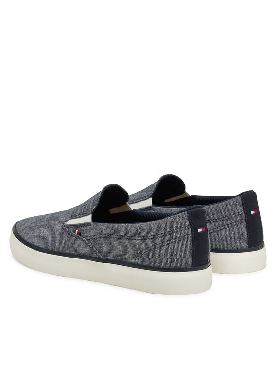 Tommy Hilfiger Tommy Hilfiger Teniși Th Hi Vulc Low Slip On Ch FM0FM05390 Albastru